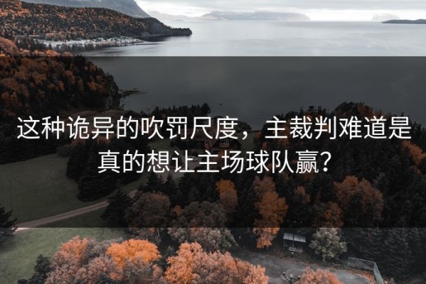 这种诡异的吹罚尺度，主裁判难道是真的想让主场球队赢？