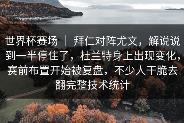 世界杯赛场 ｜ 拜仁对阵尤文，解说说到一半停住了，杜兰特身上出现变化，赛前布置开始被复盘，不少人干脆去翻完整技术统计